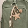 Woven Rope Leather Star Keychain Hanging Star and Ball Pendant  Small Gifts