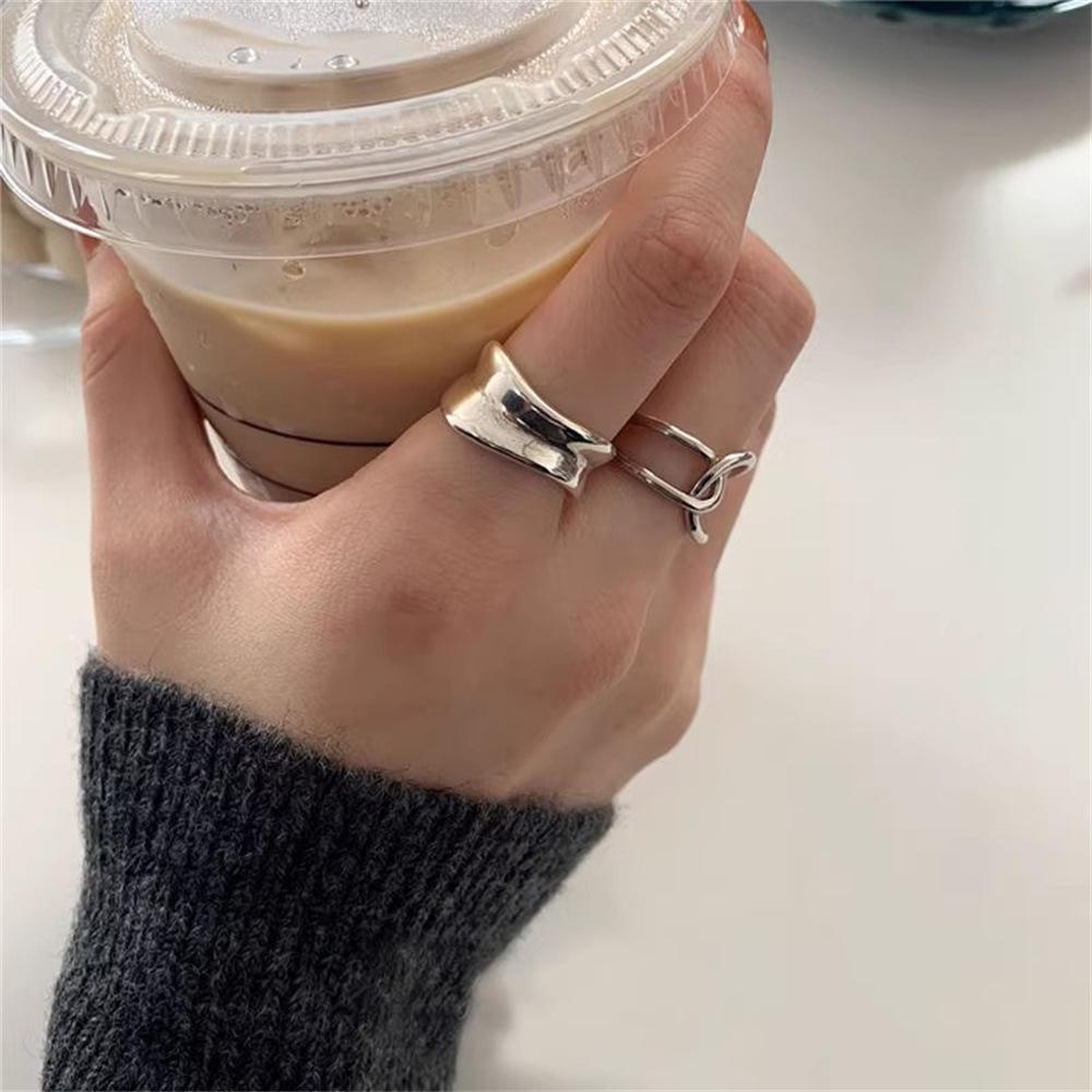 Korean Cross Ring Ins Personality Ring Cold Wind Internet Celebrity Retro Index Finger Ring