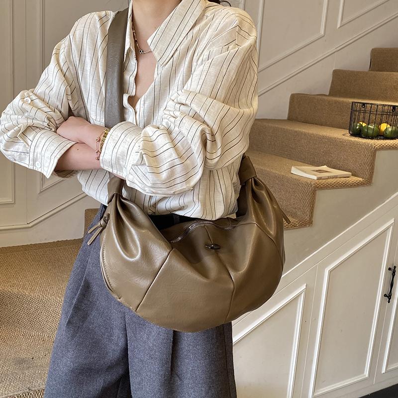 PU Hobo Bag for Women with Soft Curved Design Adjustable Strap