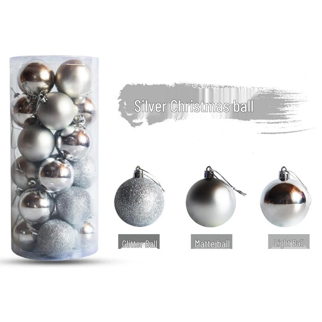 Electroplated Plastic Christmas Ornaments: 3/4/5/6/8cm Ball Set for Tree