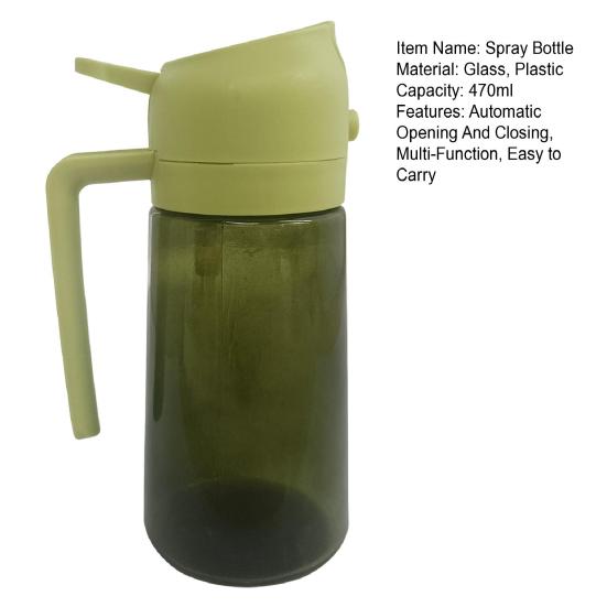 Yousheng Oil Sprayer for Cooking 470ml Glass Olive Oil Dispenser And Sprayer Efficient Oil Control Multi-Function Kitchen Tool for Air Fryer BBQ Salad
