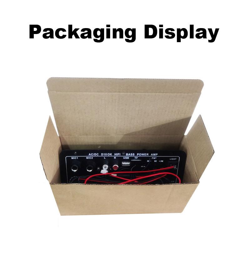 D10C 12V Bluetooth 5.0 Digitaler Audioverstärkerplatine AC 110V 220V Dual-Mikrofon Karaoke-Lautsprecher Subwoofer Heimkino-Verstärkerplatine