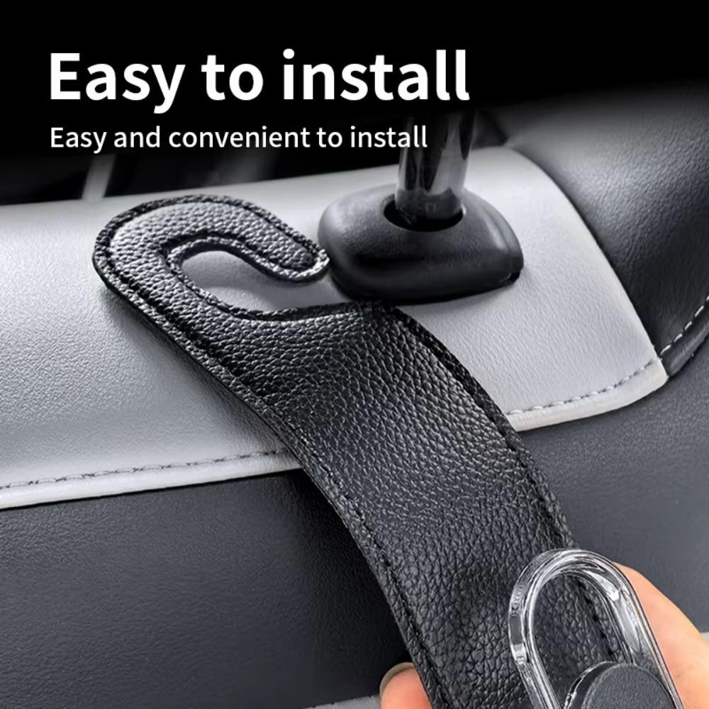 Double Hooks Car Seat Hook Leather Car Organizer Hook New Seat Back Hook  Vehicles