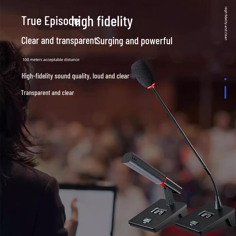 HuiDu AT-200S Wireless Dual-Channel Microphone System (CN Version)