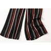 Foreign Trade Original Order Simple Commute Loose Vertical Stripes Cotton Silk Loose Pants Women's Artificial Cotton Casual Pants Summer Thin