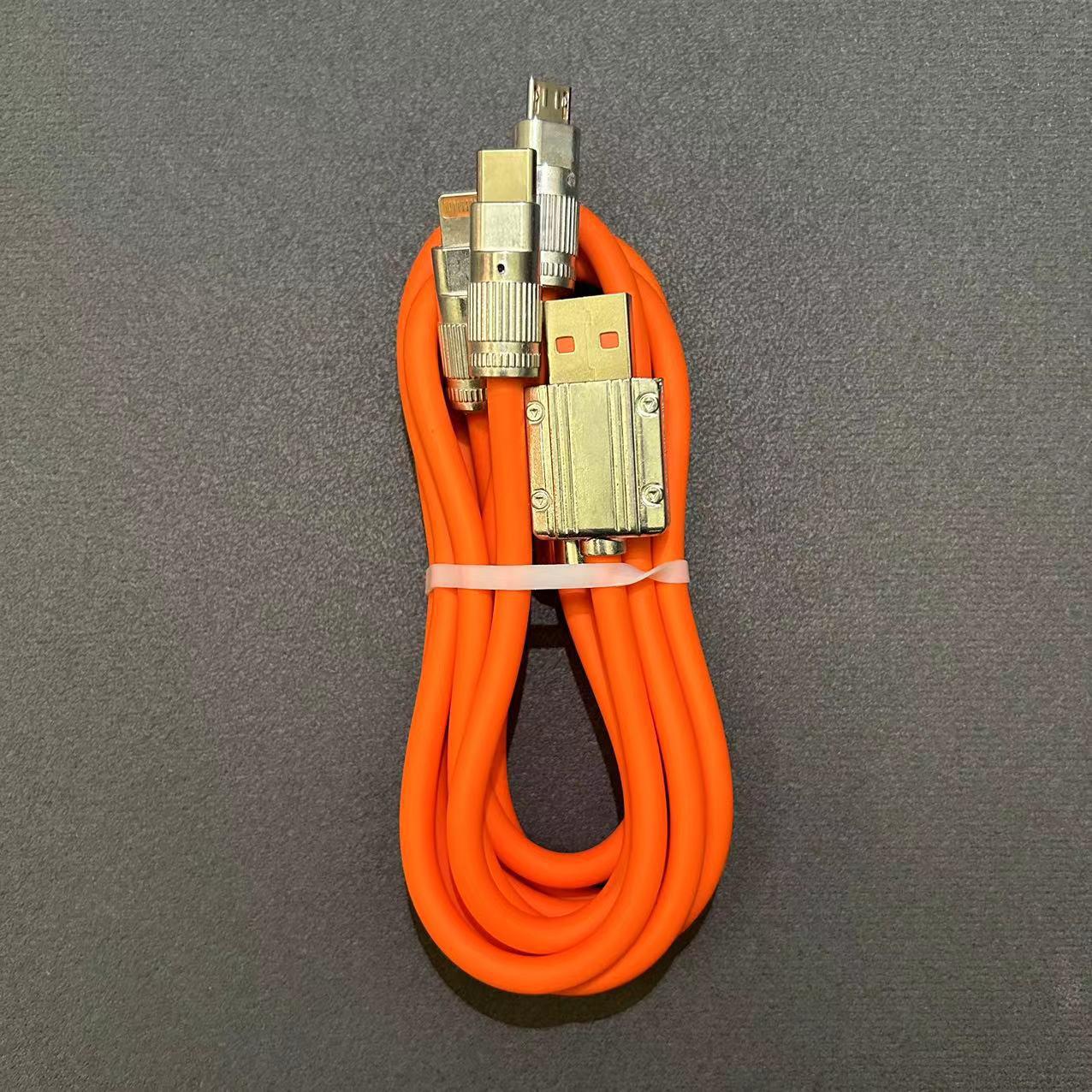 

Кабель для быстрой зарядки 120 Вт из цинкового сплава: 3-в-1 для устройств Apple, Huawei и Android