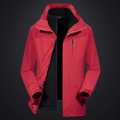 Neue Herbst- und Winter-Outdoor-Jacke Drei-in-eins Zweiteiliges Set mit Fleece Winddichte Jacke