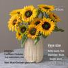 Sunflower Silk Flower Arrangement: Artificial Dried Flowers for Living Room, Dining Table, and Photo Props