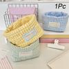 1 Open Storage Bag for Cosmetics and Miscellaneous Items Printed Cloth Bag Soft Mesh 12*10cm