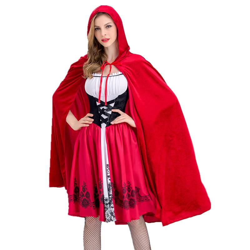 S-3XL plus Size Halloween plášť Červená Karkulka kostým Cosplay RPG hraní uniforma