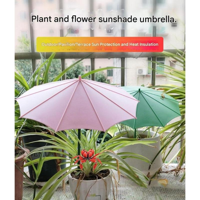Plant Umbrella For Outdoor Plant Adjustable Sunshade for Garden Rainproof Umbrella Outdoor Ground Umbrella Garden Bed