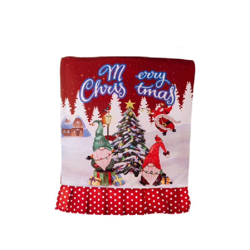 

Creative Red Christmas Chair Covers With Stylish Print For Festive Home Decoration Dot