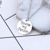 Fashion Round Medallion Neck Chain with YOU ARE MY PERSON Letters Creative Lover Necklace