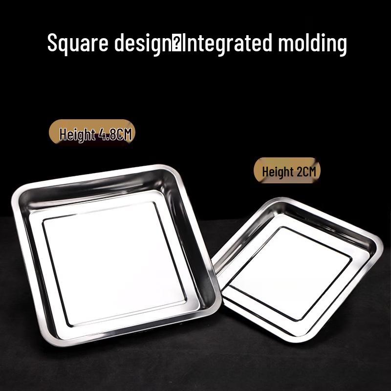 UOSUUOSU Stainless Steel Square Serving Tray