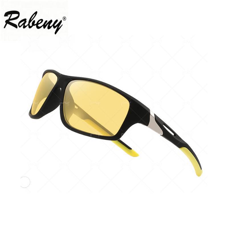 Rabeny Polarized Sports Sunglasses for Cycling, Hiking, Fishing, and Driving черная рамка ночное видение желтый