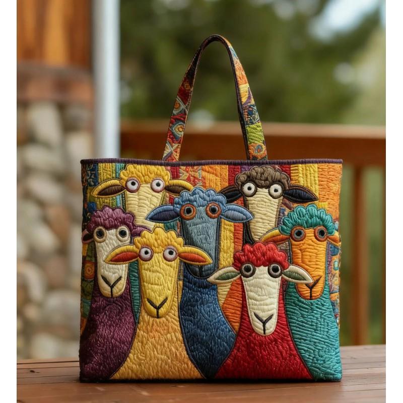 Quilted Tote Bag Digital Print Handbag Casual Daily Shoulder