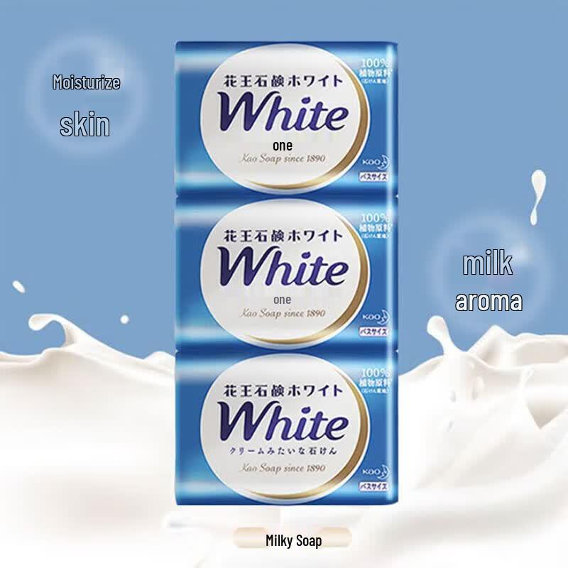 Мыло-пена для ванны Kao Jurlique Natural Milk Plant, Белое, 3x130 г