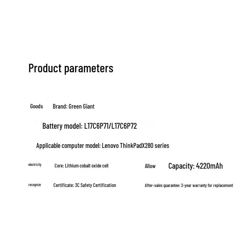 llano Laptop Battery for Thinkpad X280 A285