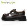 Love Ycodo Ladies Fashion Casual Loafers Comfortable Spring Summer Autumn Girls Student Fashion Casual Leather Shoes