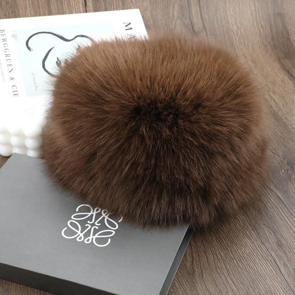 New Fluffy Fur Women's Winter Hat Warm Ear Protection Snow Ski Cap Female Faux Fox Fur Bomber Hat Windproof Russian Hat Bonnet