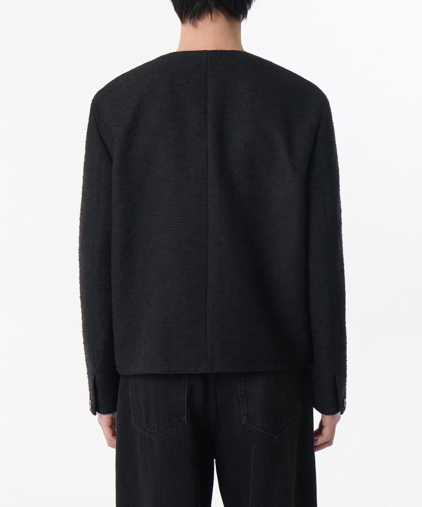 Musinsa Standard V-Neck Tweed Jacket [Black]