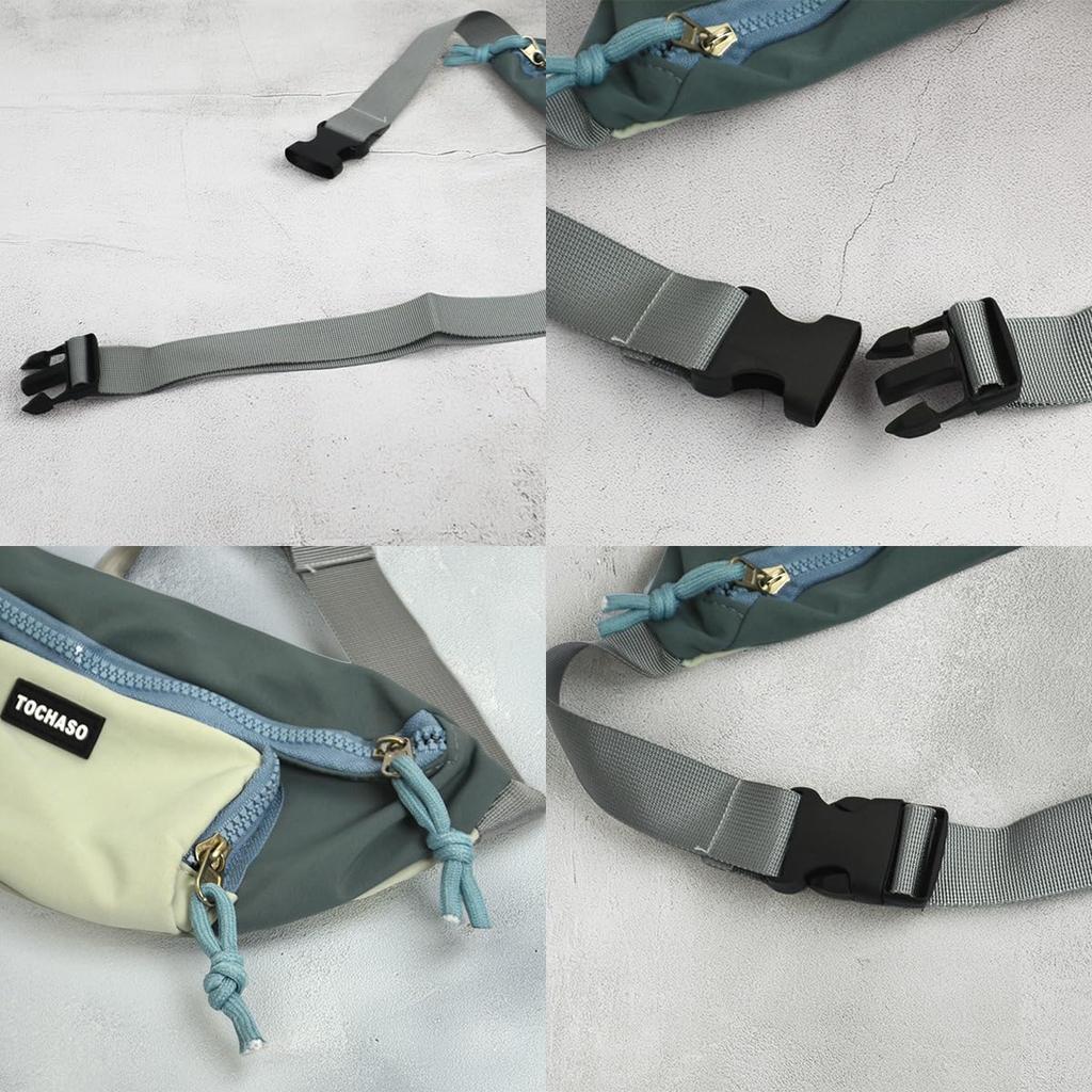 BabyLips Waist Design for Kids and Lightweight and Compact Shoulder Pouch for and Festivals Water-Repellent Pouch, Two-Tone Adults, Walks, Travel,