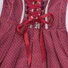 Traditional Bavarian Dirndl Dress for Women Oktoberfest Costume with Lace-Up Bodice and Apron Classic Vintage Style