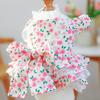 Lovely Puppy Princess Skirt Floral Dress Pet Dresses Pet Clothes Dog Dress  Spring/Summer