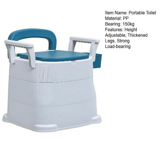 Adult Potty Chair Bedside Commode, Portable Toilet for Adults, Seat with Commode Detachable Armrest, Mobile Toilet, Elderly
