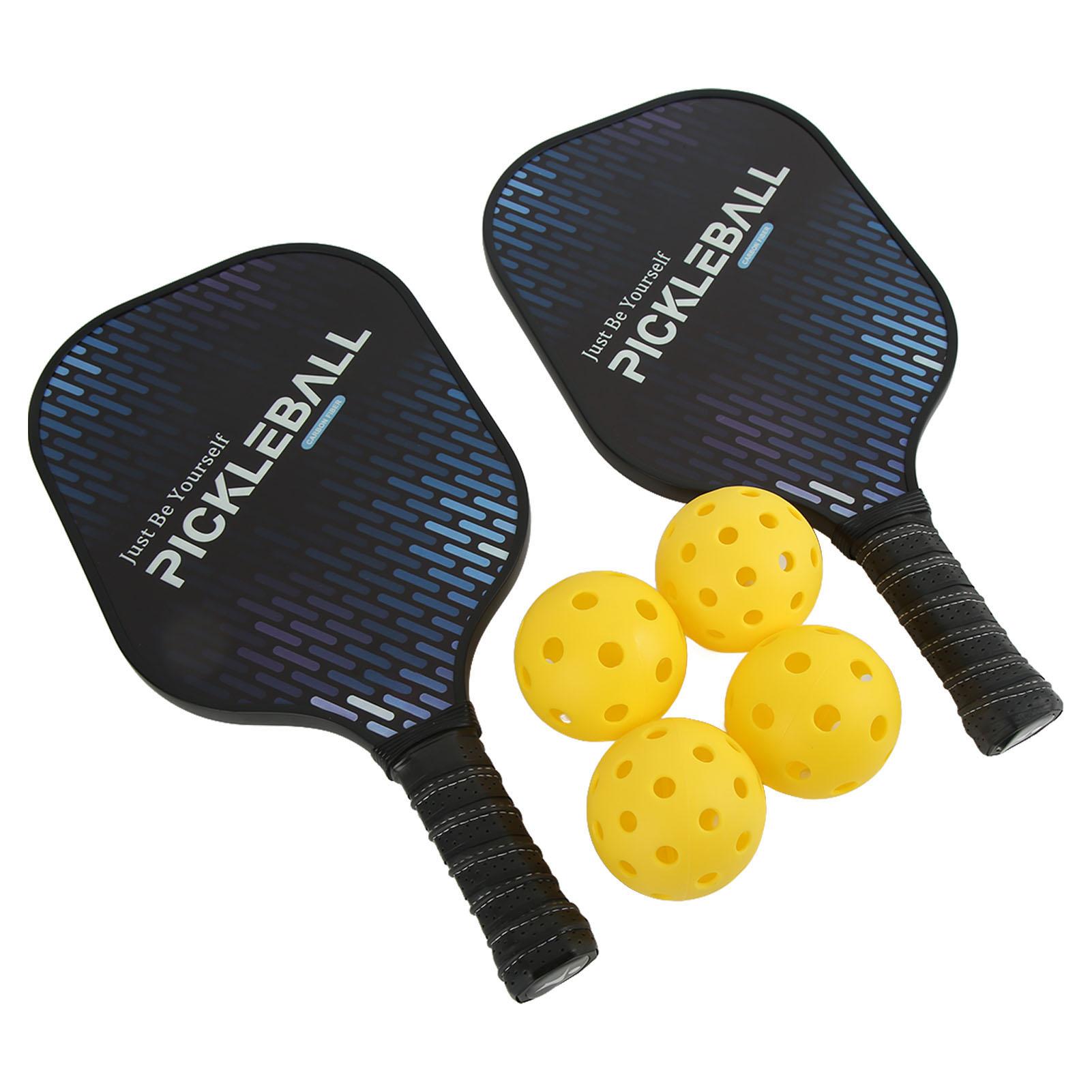 

LEIJIAER Pickleball Equipments Carbon с сумкой для хранения Pickleball 2 ракетки и 4 мяча набор для