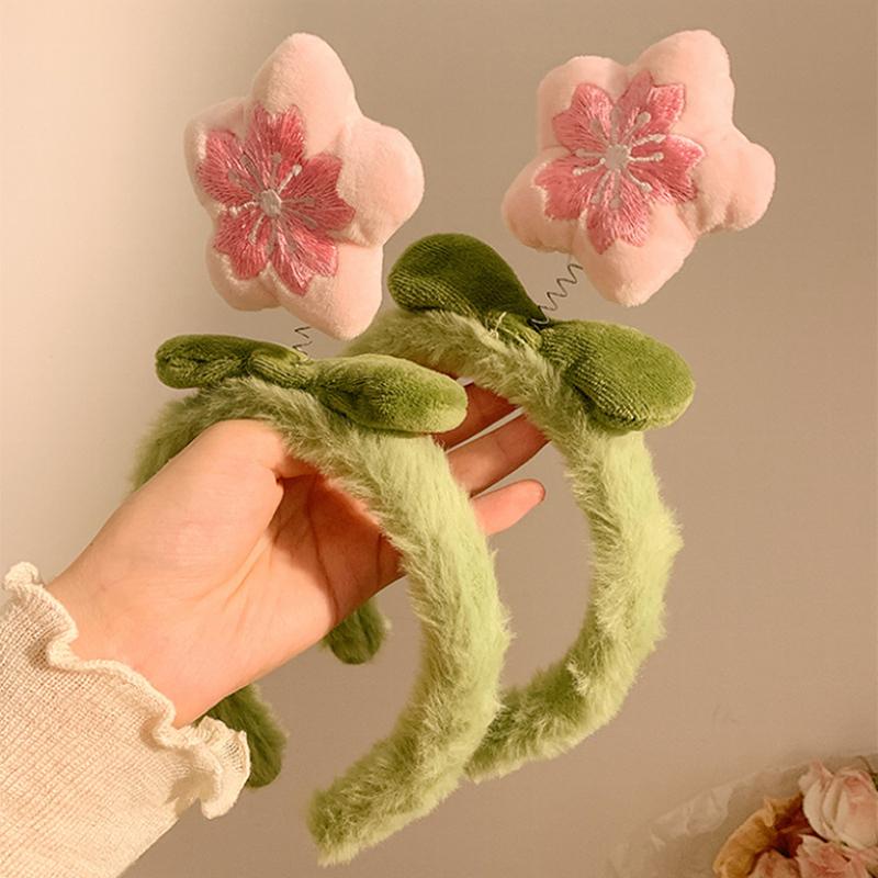 1 Stück Kreative Lamm Plüsch Blume Haarreifen für Mädchen Frau Niedliche Koreanische Kopfbedeckung Kopfreif Haarreifen Haar Accessoires Ornamente