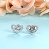 Jewelry Hollow Love Stud Earrings Korean Style Temperament Silver Needle Fashion Earbone Stud Female Ins