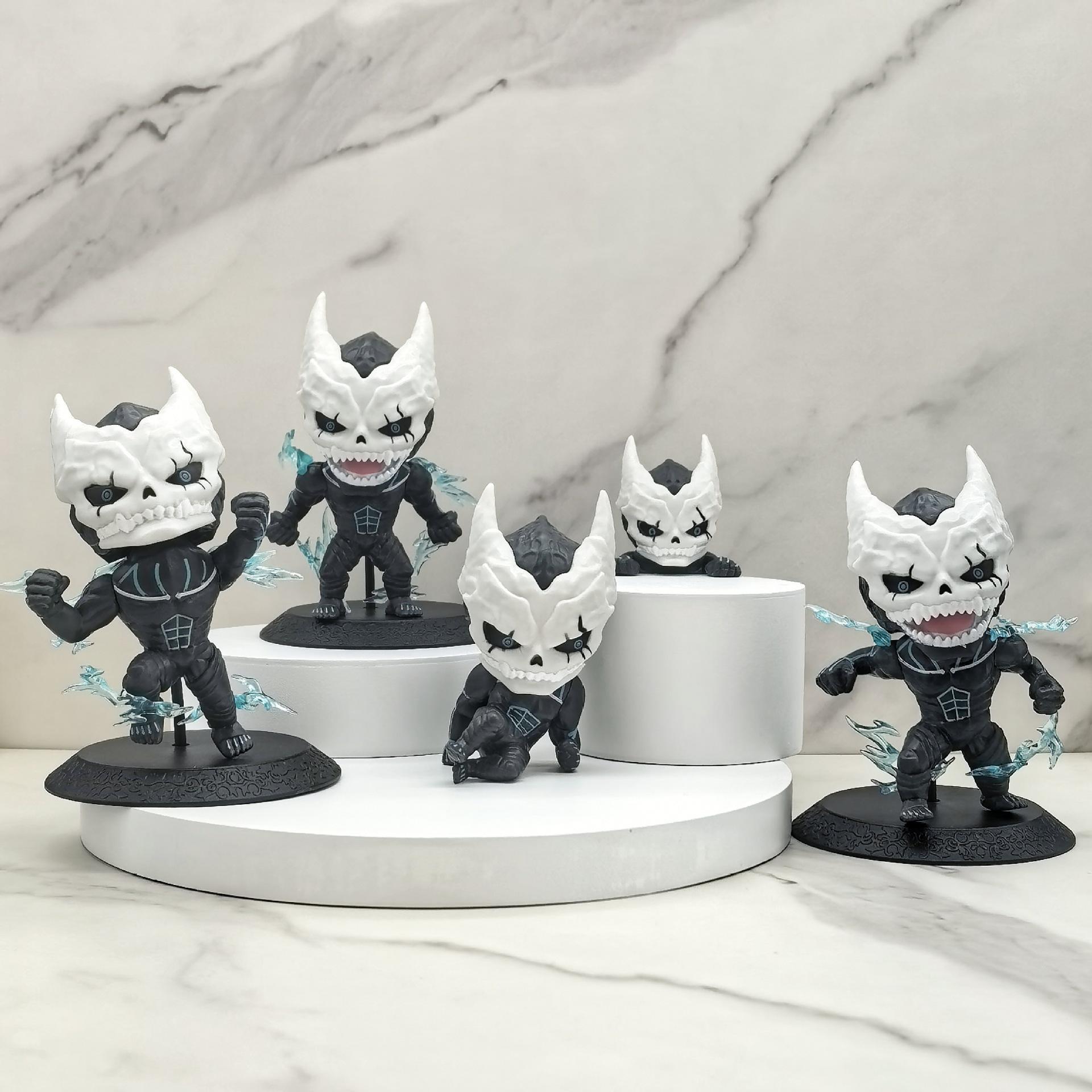 

5Pcs/1Set 6CM Anime kaiju No.8 Hibino Kafka Figure Monster Anime Model Toy Gift Collection Action Figure Desktop Car Decorations No box