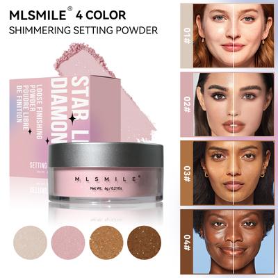 Oil Control Makeup Powder Waterproof Moisturizing Long Lasting Pearlescence Press Powder Brightening Concealer Natural Breathable Powder Loose Powder