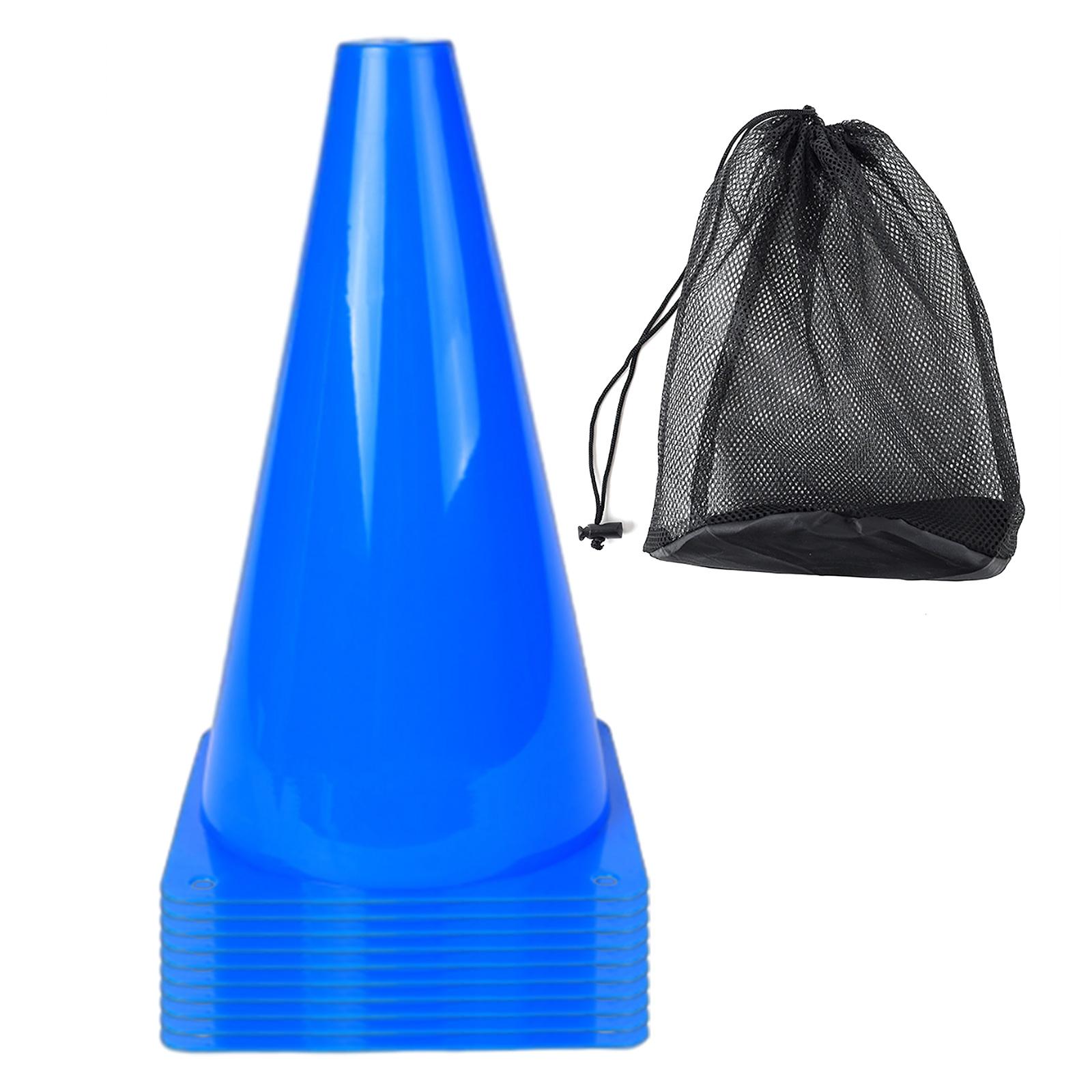 

10Pcs Plastic Agility Cone Football Sign Buckets Soccer Training Marker Obstacle Cones Football Training Maker Bucket синій