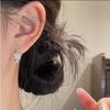 Elegant Five-Point Star Ice-Clear Cat's Eye Earrings: Luxurious and Exquisite Niche Design