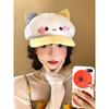 Sweet And Cute Little Fish Cat Beret Female Cartoon Showing Face Small Versatile Octagonal Hat Traveling Newsboy Painter Hat