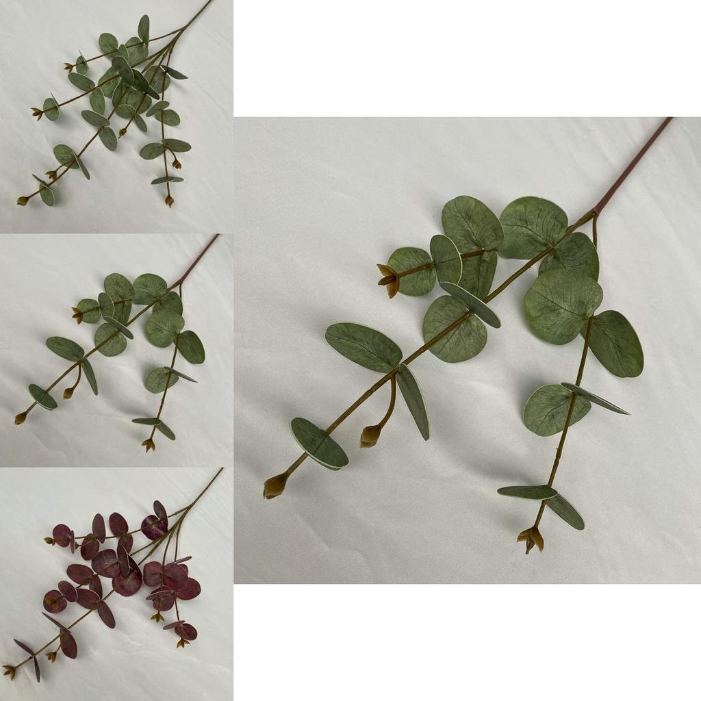 Faux Eucalyptus Money Leaf Stems For Photography Props And Event Decor