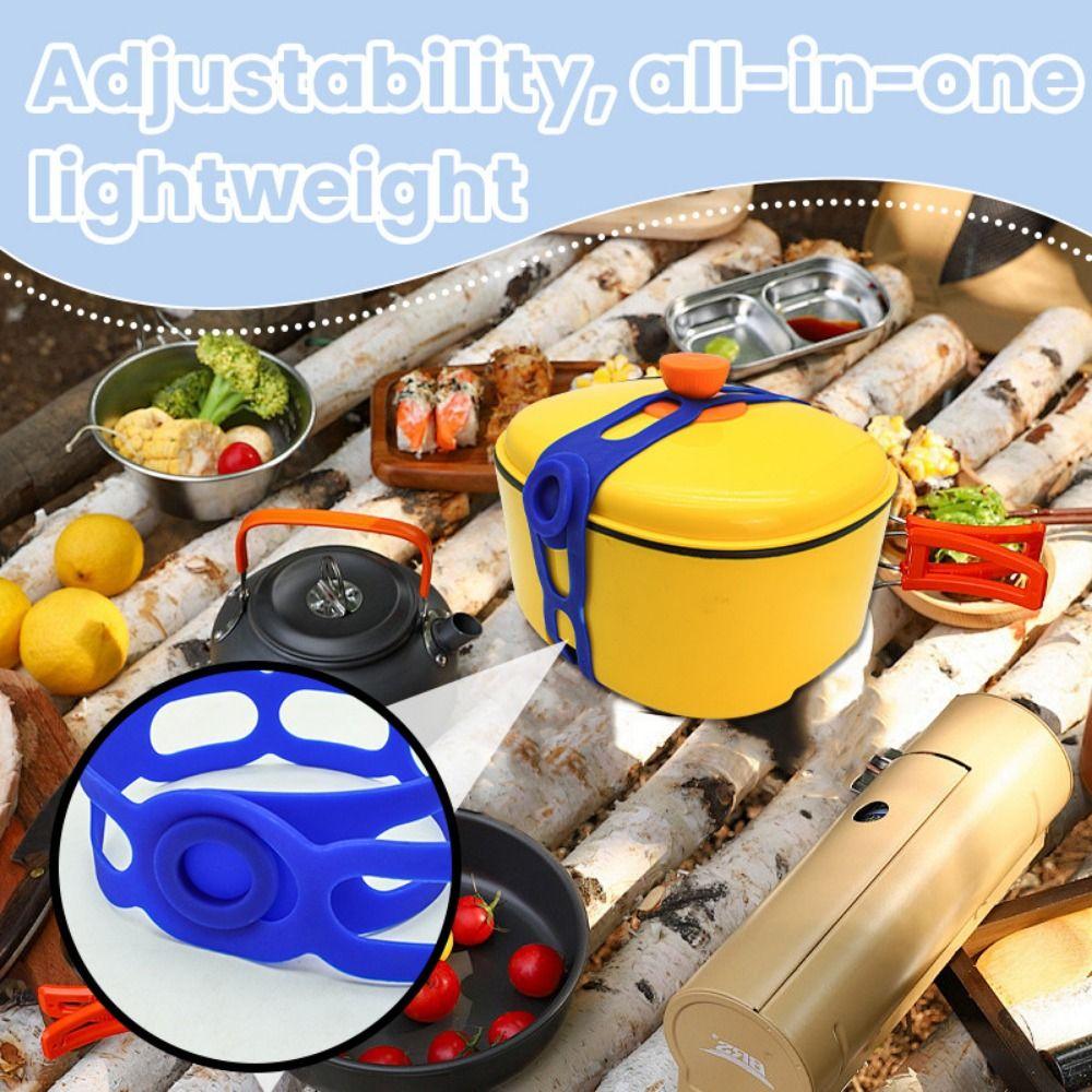 3Pcs Stretchable Silicone Lid Straps Leak-Proof Lunchbox Strap Universal Lid Fixing Band  Pans
