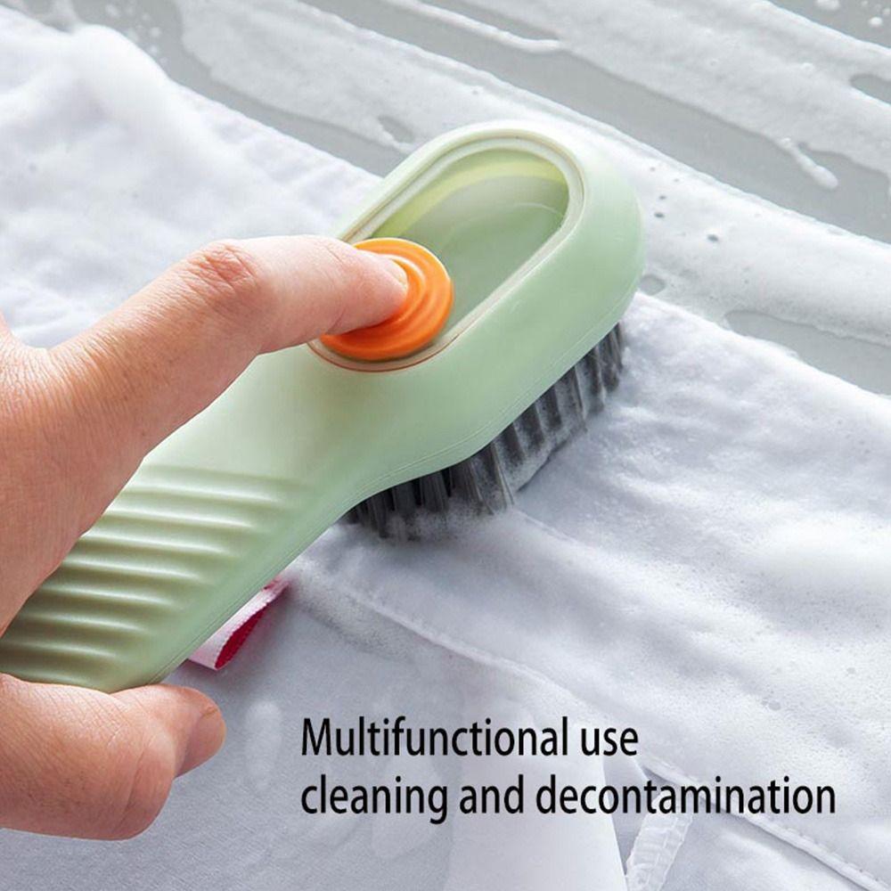 Brosse Ajouter du liquide Brosse de nettoyage pour vêtements Brosse à linge pour chaussures Brosse de nettoyage hydraulique automatique