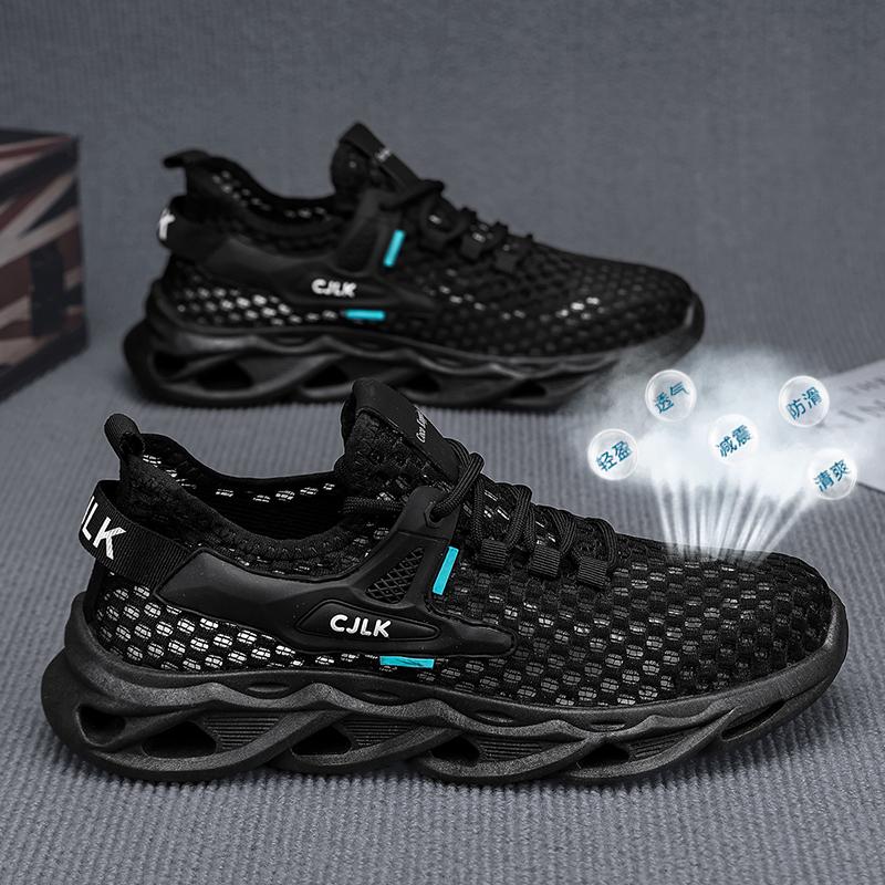 Neue Outdoor-Mode Dämpfende Laufschuhe Herren Atmungsaktive Mesh-Schuhe Leichte Vielseitige Sportschuhe