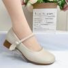 Spring and autumn soft leather soft-soled single shoes women's leather shoes 2025 new mother shoes comfortable Jane shoes shallow mouth Mary Jane shoe