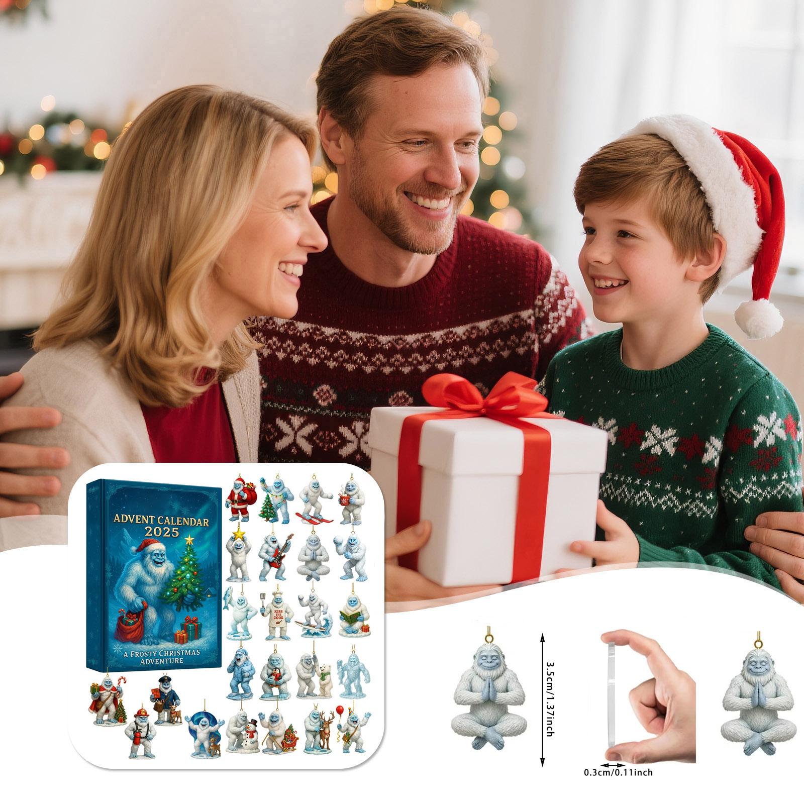 

2D Flat 24Piece Tequila Acrylic Hanging Decoration Christmas Advent Calendar One Size синий