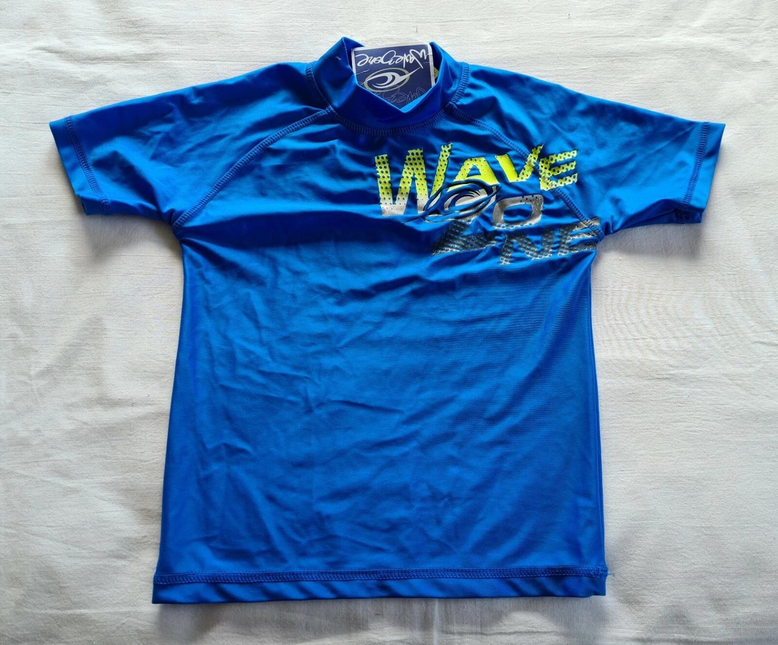 

Wavezone Boys Blue Printed Short Sleeve Swimming Rash Vest Size 4 New S