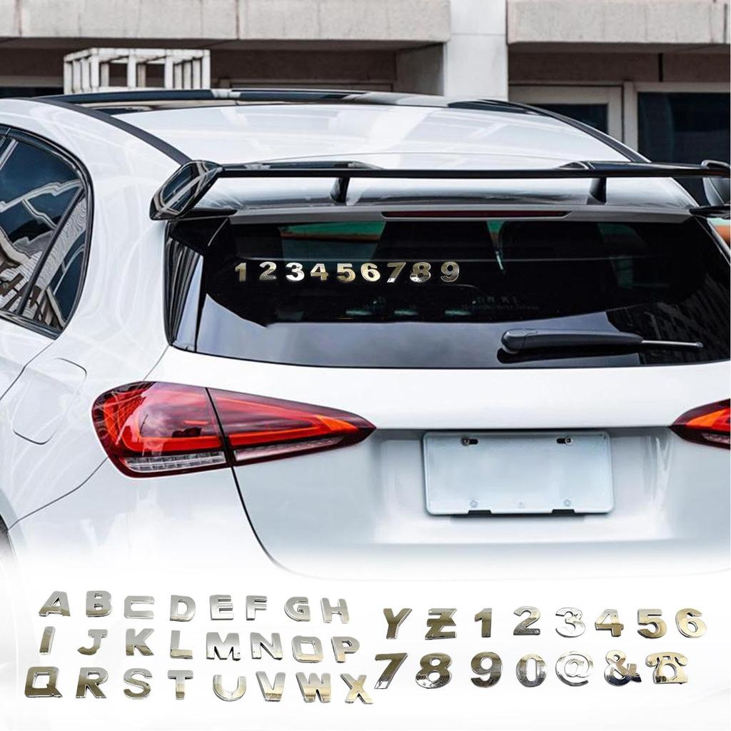 Car Letter Decal, Car 3D Letter Sticker - Weather and UV Resistant Letter Sticker