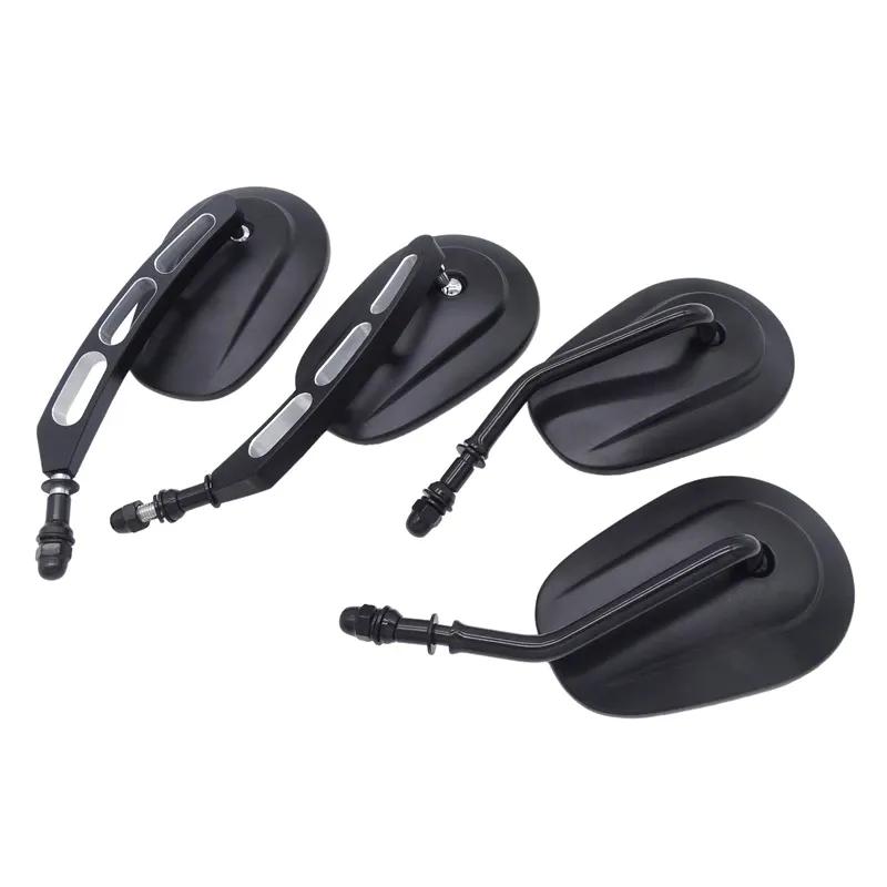 1 Pair Motorcycle Rearview Mirrors Side Mirror 8mm Threaded Universal for Harley Davidson Road King Touring XL 883 Sportster