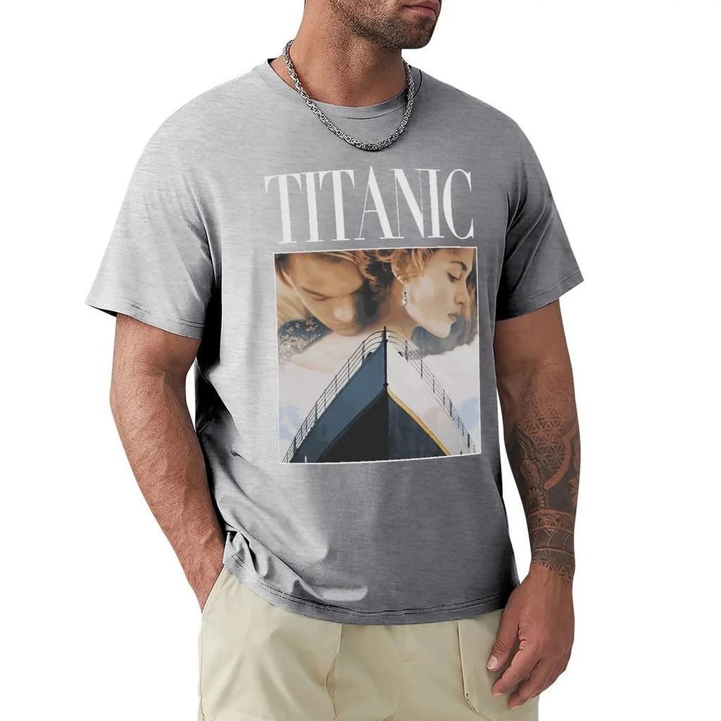 Titanic T Shirts Unisex Black Leonardo DiCaprio Kate Winslet Tee Vintage TShirts Mens Womens Throwback Homage T-Shirt Funny Gift