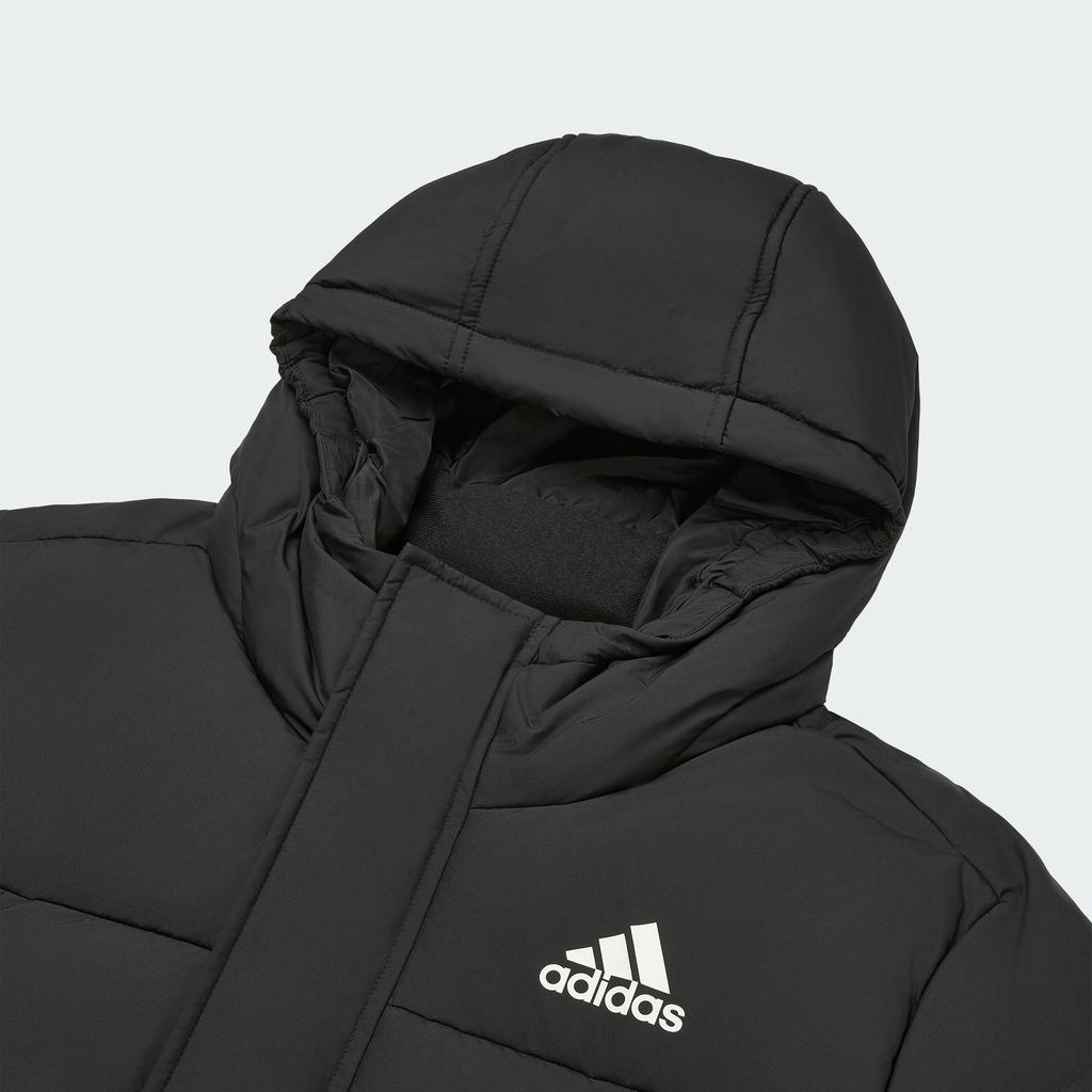 Adidas 3 Stripes Water-Resistant Warm Hooded Long Zipper Parka Duck Down Jacket Unisex Jackets KE5405