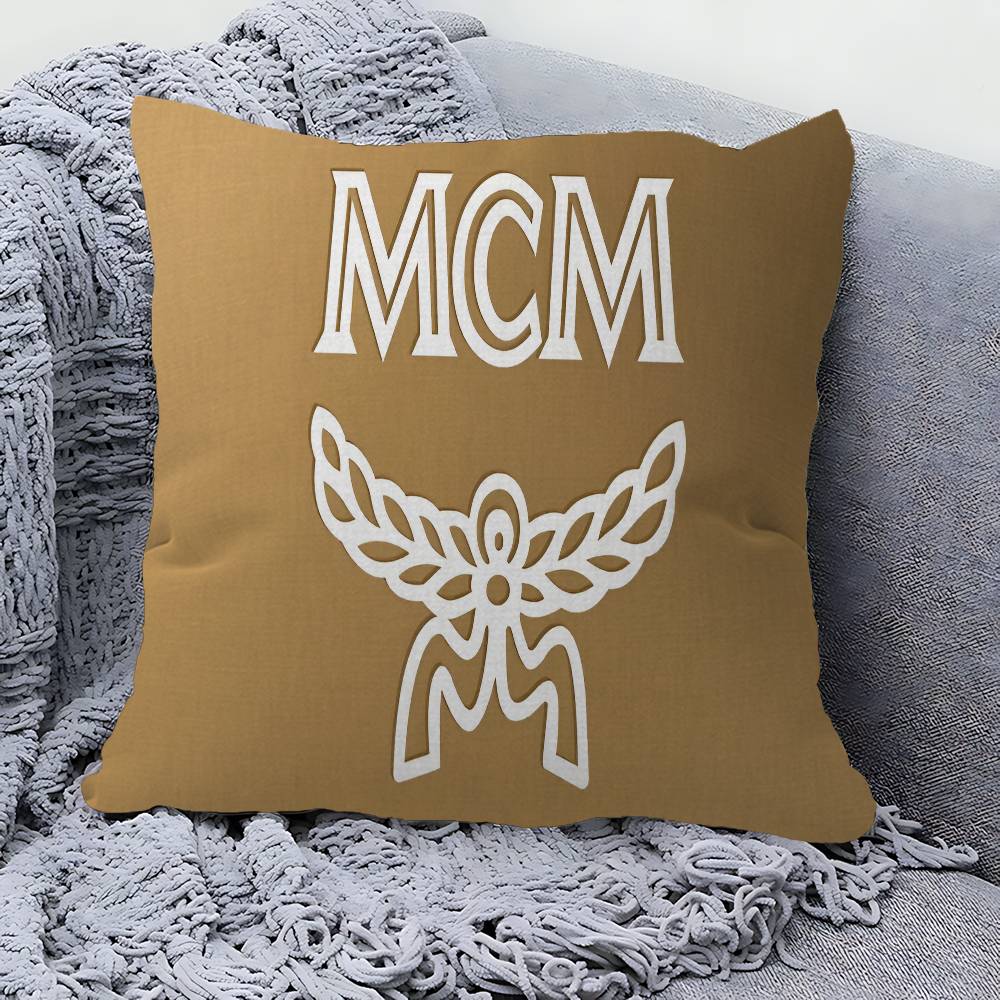 

Fashion M-MCM Logo Pillow Cover Design cushion Cover decor Holiday Decorati 50x50 cm
