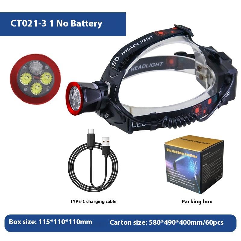 Powerful Headlamp Rechargeable 3+1 Led headlight Torch Outdoor Fishing Hunting Camping Portable Flashlight Lantern